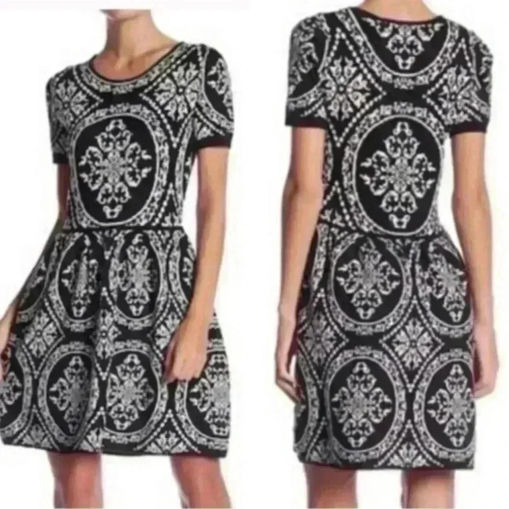 ROMEO + JULIET Couture Intarsia Knit Dress Size M